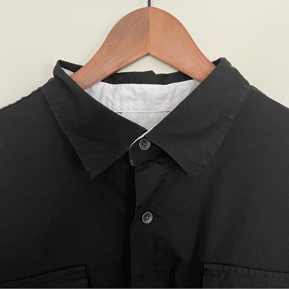 PaperDenim & Cloth Classic Black Short Sleeve Button Up Collared Shirt, 2X - Picture 2 of 10